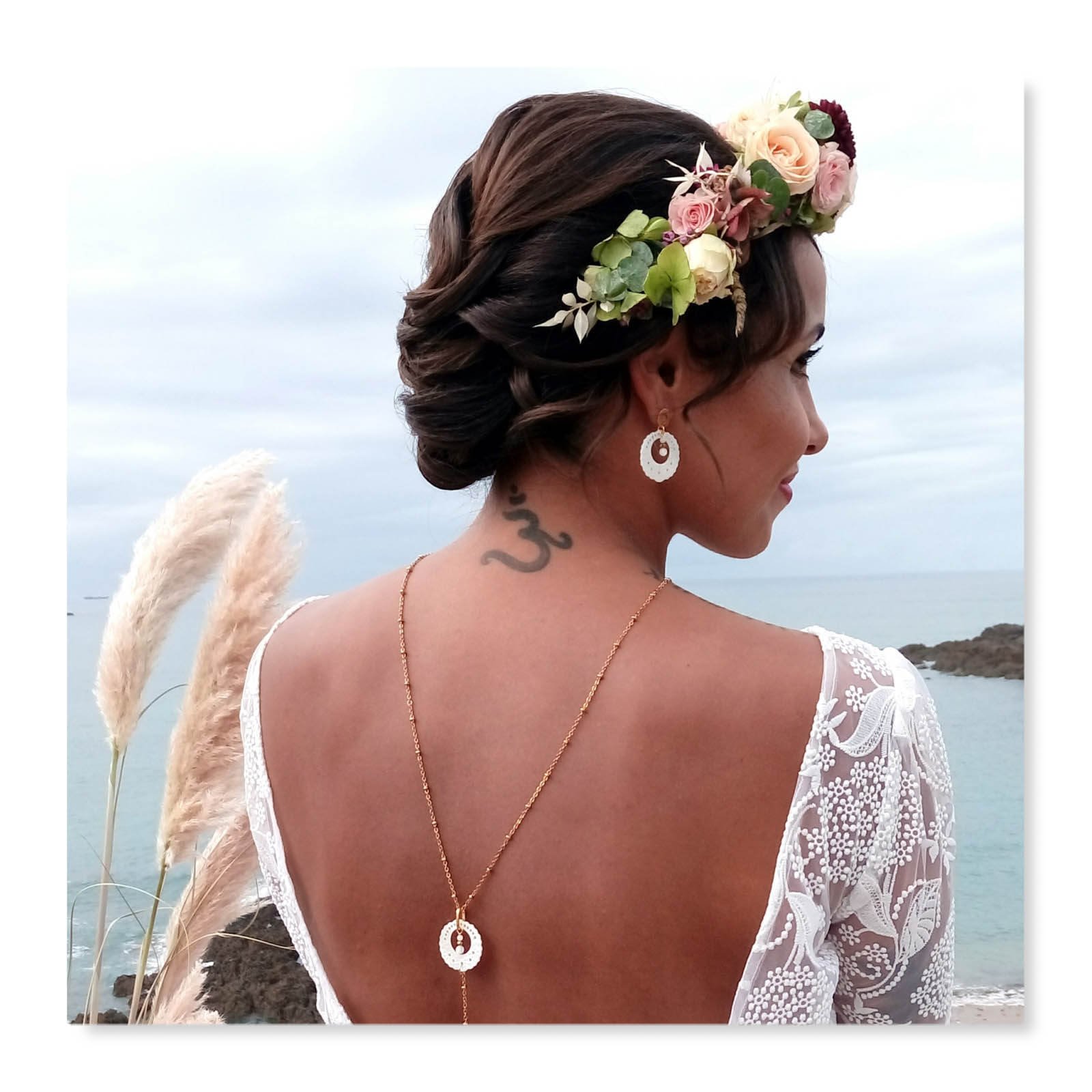 boucles d'oreilles nacre