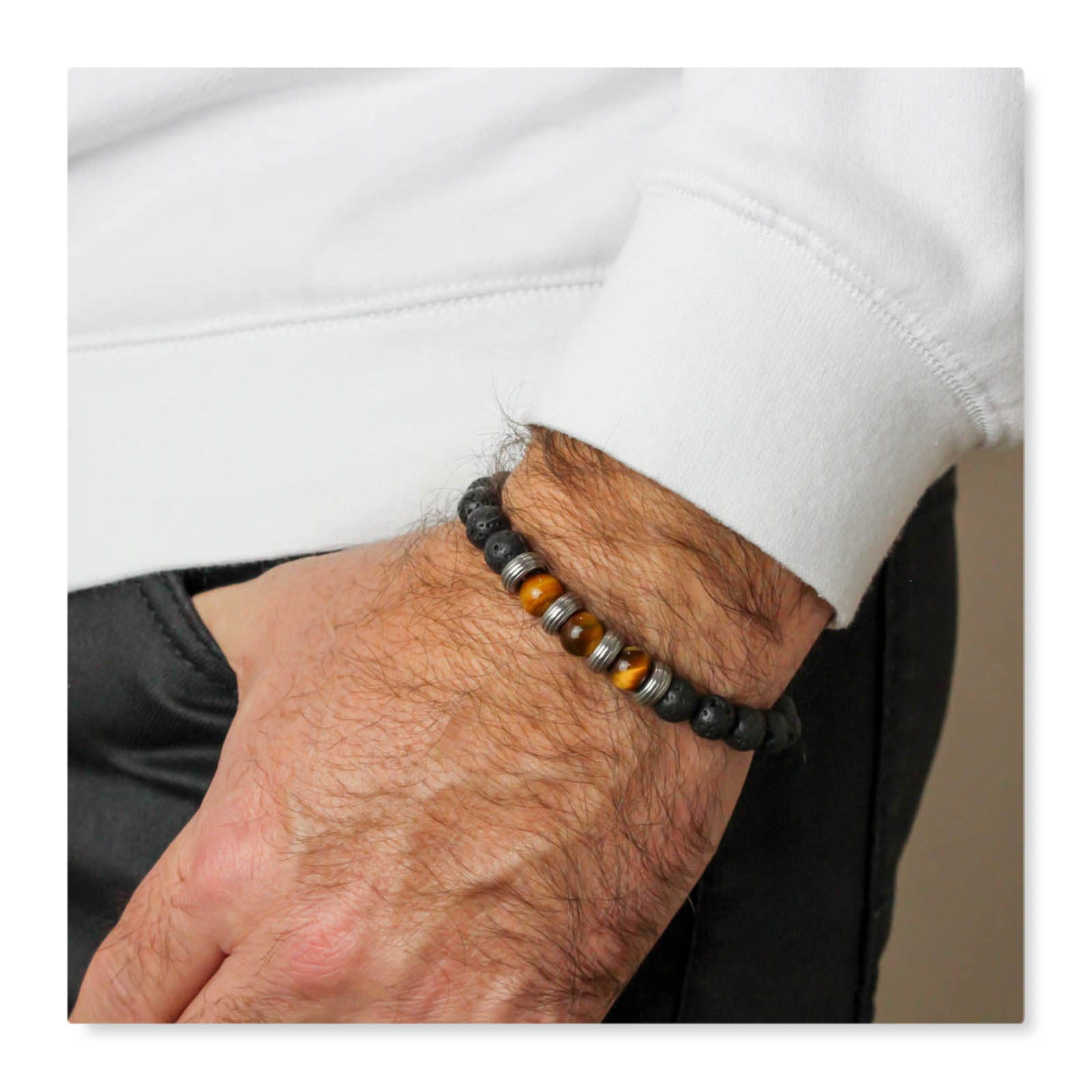 bracelet pierre de lave