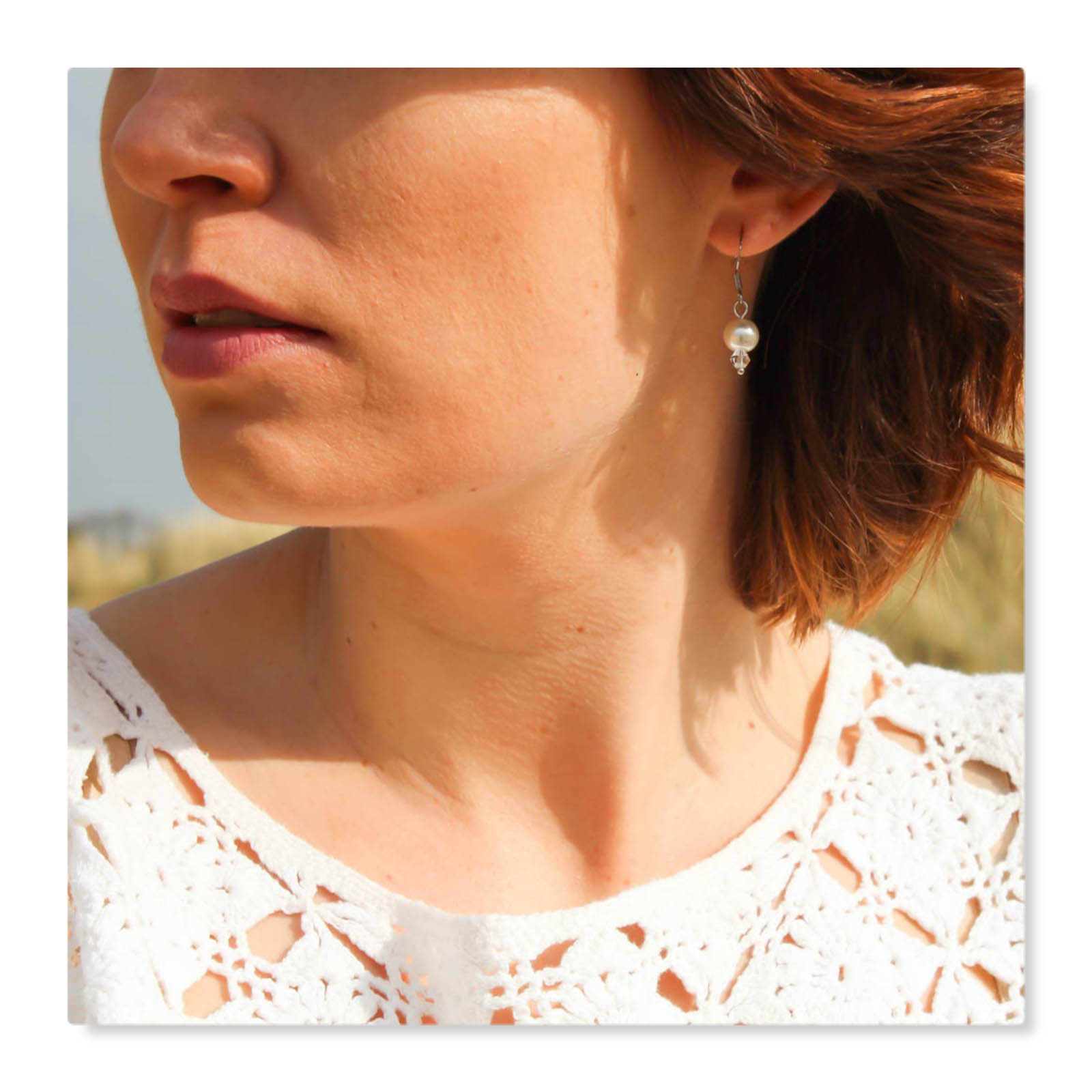 Boucles d'oreilles délicates mariage