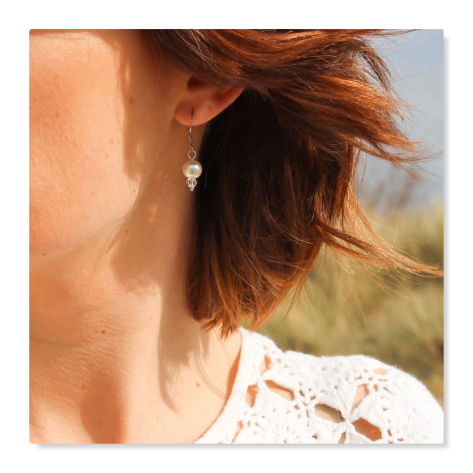 Boucles d'oreilles délicates mariage