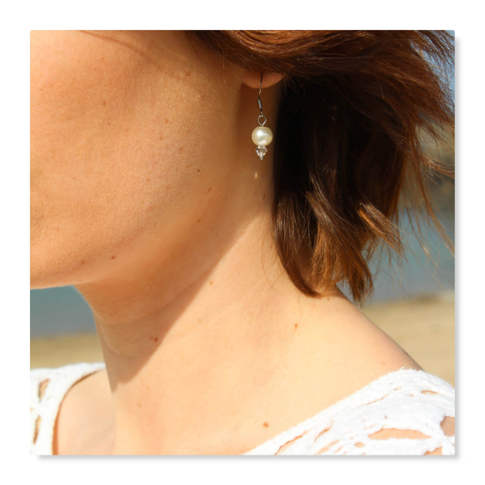 Boucles d'oreilles délicates mariage