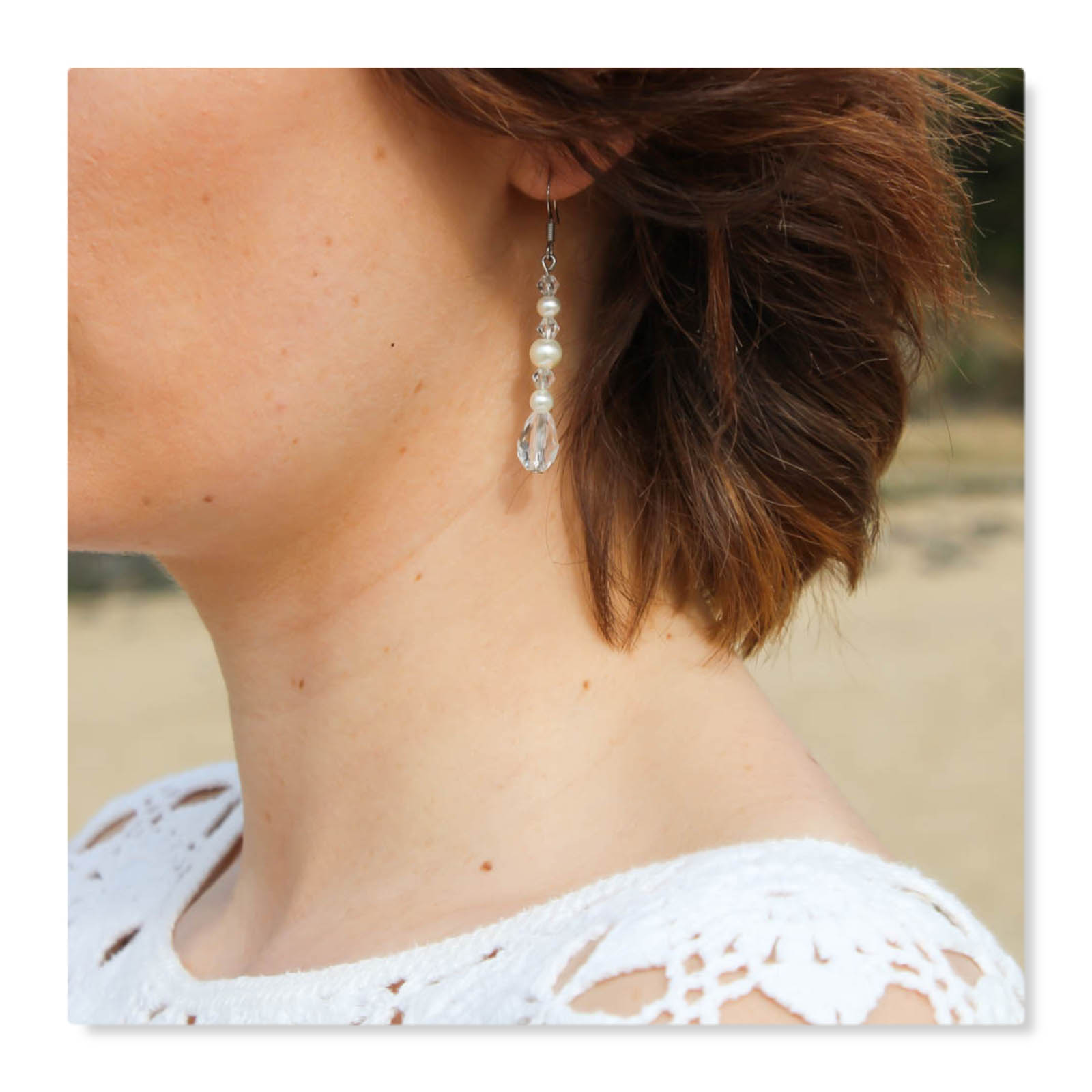 boucles d'oreilles chic mariage