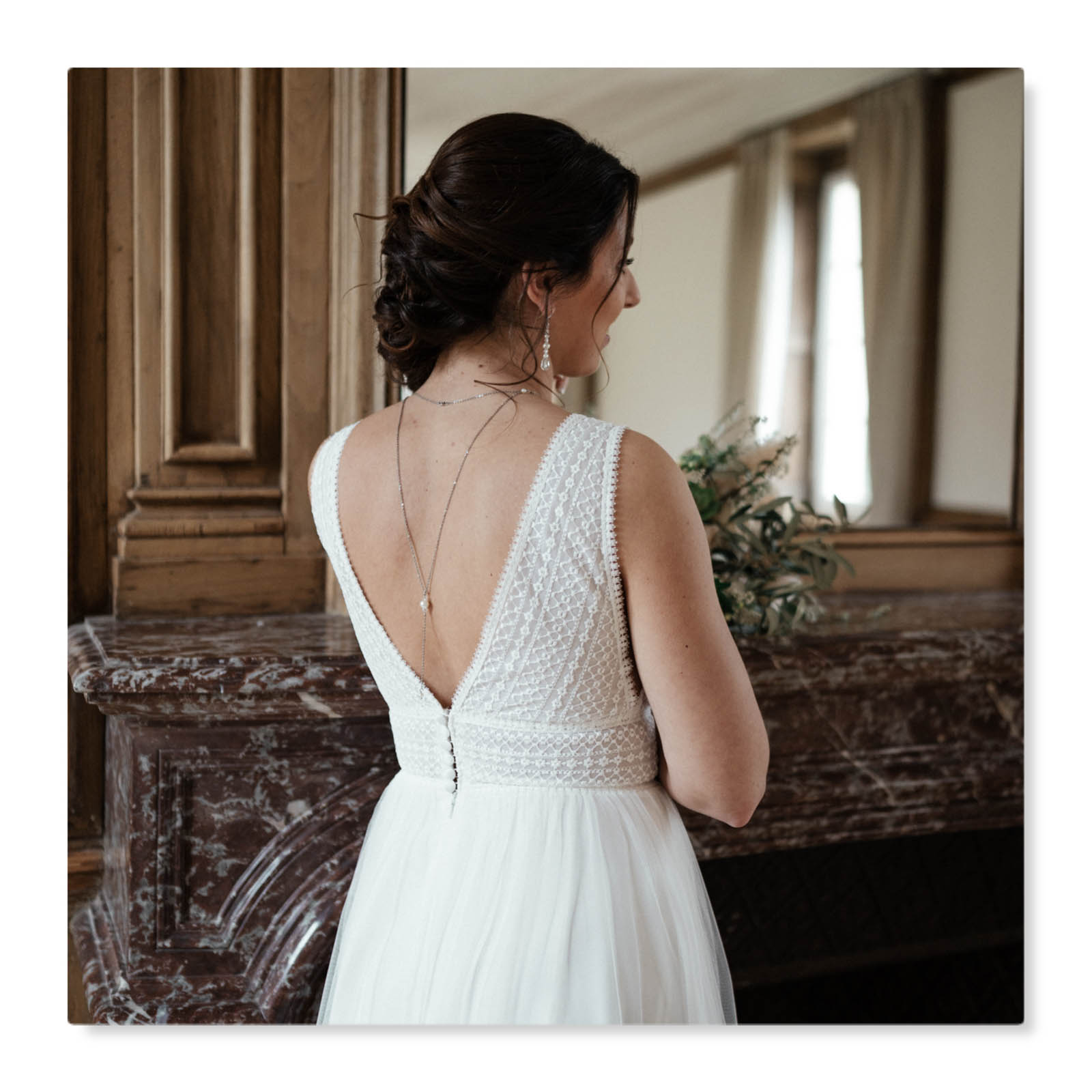 collier bijou de dos chic mariage