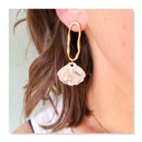 boucles d'oreilles coquille saint jacques symbolisant le chemin de compostelle en galice
