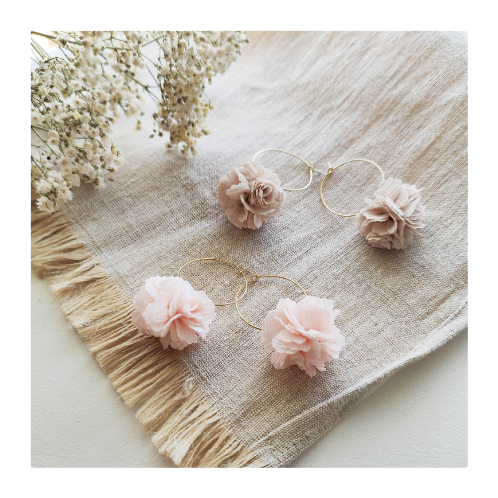 boucles d'oreilles fleurs